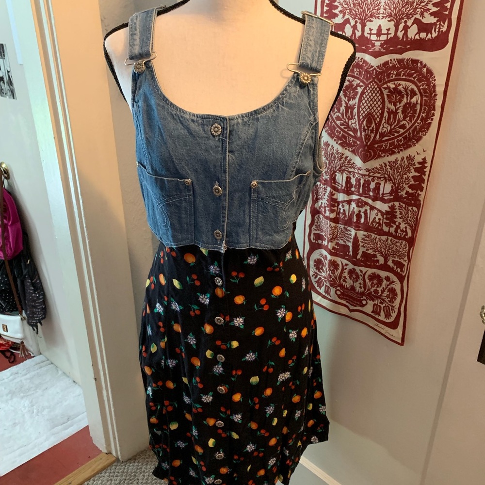 Vintage (90s) Denim Overall Dress